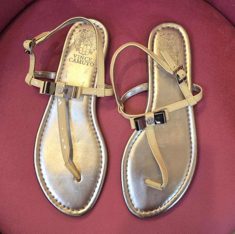 Vince Camuto Flat Sandals with Ankle Strap SZ 8